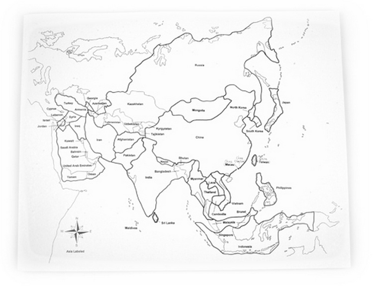 New Asia Control Map – Labelled